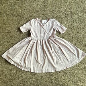 Hanna Andersson wrap dress, pink, size 5